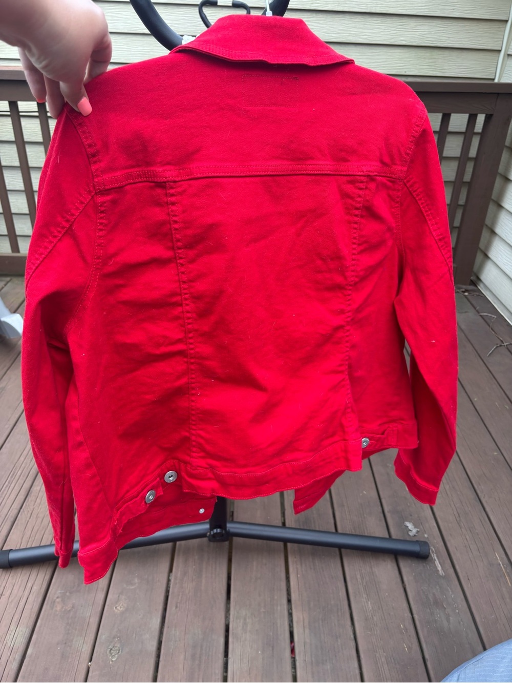 torrid Red Button-Front Jacket - Picture 2 of 3
